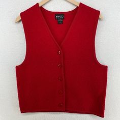 Wine Luxury, Cherry Wine, Boiled Wool, Womens Vest, Cherry, Wine, New York, Wool, Red