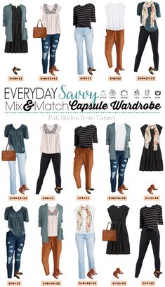 Everyday Savvy Capsule Wardrobe, Fall Business Casual Outfits Plus Size, Plus Size Fall Casual Outfits, Cute Target Outfits, Fall Outfits Business Casual, Casual Wardrobe Capsule, Cute Fall Outfits Plus Size, Easy Cute Outfits, Capsule Wardrobe Plus Size