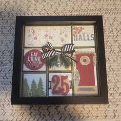 an image of a christmas card display in a frame