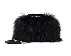 To pair with our best selling Foxxy pumps! Fox fur covered mini bag with magnetized handles and a removable shoulder strap? We'll take two. This bag is for the winter princesses, only! Mini bag Fits phone, keys, cards/cash and a lipgloss Fox fur Magnetized handles Gold hardware Satin lining Removable shoulder strap Available in Black, Oxblood, Money Green Made in Italy Winter Evening Bag With Top Handle, Evening Rectangular Bag With Faux Fur Lining, Luxury Faux Fur Evening Bag, Chic Evening Shoulder Bag With Faux Fur Lining, Luxury Evening Bags In Faux Fur, Winter Evening Bags With Faux Fur, Winter Evening Bags In Faux Fur, Winter Evening Bag In Faux Fur, Winter Evening Shoulder Bag With Faux Fur Lining