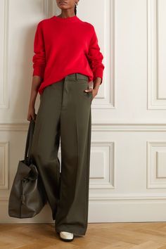 Western Winter Fashion, Red Sweater Outfit, Western Winter, Loulou Studio, Fall Winter Trends, 2023 Trends, Copenhagen Fashion Week, Winter Trends, Red Outfit