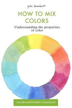 the book cover for how to mix colors, featuring an image of a rainbow circle