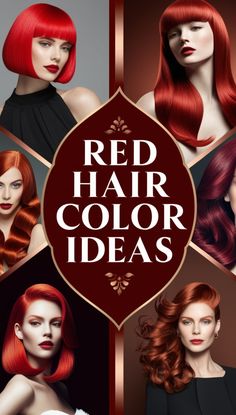 Explore a vibrant collection of stunning red hair color ideas, from fiery copper to deep auburn hues. Whether you're looking for bold transformations or subtle red highlights, these inspiring styles offer something for every shade preference. Perfect for making a bold statement or adding a touch of warmth to your look. Get ready to ignite your hair game with these eye-catching red tones! Hair Color Hairstyles, Deep Auburn, Red Hair Color Ideas, Color Hairstyles, Red Highlights, Red Hair Color, Hair Game, Hair Color Ideas, Color Ideas