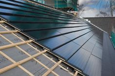 solar panels on the roof of a building