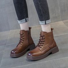 AWCS146 Women's Casual Shoes - Leather Work Boots | Touchy Style Leather Work Boots, Brown Shoe, Casual Shoes Women, Work Boots, Leather Working, Trending Shoes, Leather Shoes, Perfect Pair, Top Brands