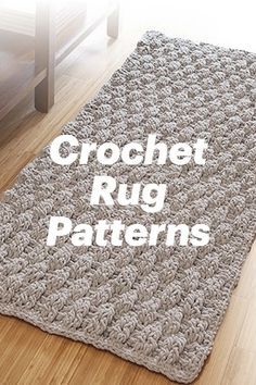 a crochet rug with the words crochet rug patterns on it