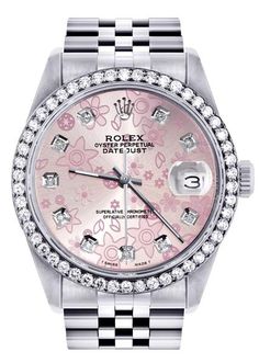 Women's Rolex Watches | Shop Multiple Styles | FrostNYC – Page 5 Expensive Watches For Women, Custom Rolex, Rolex Datejust 36mm, Mens Rolex, Xo Jewelry, Pink Luxury, Gold Earrings For Men, Mens Diamond Bracelet, Rolex Women