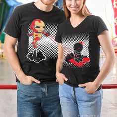 BoldLoft Love You 3000 Couple Shirts-These delightful couple t-shirts are the perfect way to say I love you 3000 to your beloved half.