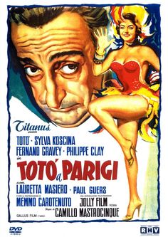 an old movie poster for the film toto parigi, starring actors and actress