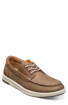 Add a sophisticated footnote to your casual looks with this leather boat shoe grounded by a cushioned footbed and flexible rubber sole. Lace-up style Cushioned footbed Leather upper/textile lining/rubber sole Imported Leather Boat Shoes, Shoe Men, Boat Shoe, Up Styles, Boat Shoes, Crossover, Rubber Sole, Casual Looks, Shoes Mens