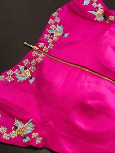 Pink Silk Blouse, Latest Bridal Blouse Designs, Blouses Designs, Best Blouse Designs, Cutwork Blouse Designs, Blouse Embroidery