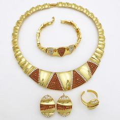 Afraic Jewelry-24k Dubai Gold Color Jewelry Set Fashion Jewelry Necklaces And Earring Sets For Women Model Number:3256804542470241Product information:Material:Zinc alloyColor: Gold ColorProduct Package Details: 1 Set (Neckace, Bracelet, Earrings,Ring )Dubai Gold Color Jewelry Set Fashion Jewelry Necklaces And Earring Sets For WomenPRODUCT TOVERALL STYLE：Elegant simple fashionable and luxurious show your beautiful temperament in all directions, Show the charm of urban women.Regardless of daily work or shopping party will show personality for your whole outfit385-1385-2385-3 Gold Alloy Costume Jewelry, Yellow Gold Plated Jewelry Sets For Formal Occasions, Formal Yellow Gold-plated Jewelry Sets, Gold Costume Jewelry Made Of Alloy, Gold Alloy Jewelry Sets For Party, Gold-plated Jewelry Sets For Party, Gold Alloy Party Jewelry Sets, Gold Plated Alloy Jewelry Sets, Gold-plated Alloy Jewelry Sets