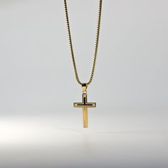 Proclaim your love and believe in Christianity in the most sophisticated way. Highlight the power of your faith in Jesus Christ and His sacrifice through this 14K solid gold cross pendant. The minimalist cross pendant exquisitely represents the long-standing Christian faith through its elegant finish. Finely cut edges showcase utmost precision, giving the cross pendant a neat appeal that is captivating to the eyes. 100% tarnish-free, this solid gold pendant will shine as radiant as your faith in Crucifix Cross Necklace With Box Chain, Gold Cross Pendant Necklace With Box Chain, Gold Cross Necklace With Box Chain, Crucifix Cross Necklace With Box Chain As Gift, Crucifix Necklace With Box Chain For Gift, Box Chain Crucifix Necklace For Gift, Crucifix Box Chain Necklace As Gift, Classic Gold Crucifix Cross Necklace, Gold Cross Pendant