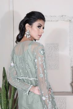 Elita | Pakistani Designer Outfit | Sarosh Salman Net Long Jacket, Luxury Pret, Designer Outfit, Pakistani Wedding Dress, Pakistani Dress, Pakistani Bridal Dresses, Pakistani Wedding Dresses, Stylish Dresses For Girls, Pakistani Dress Design