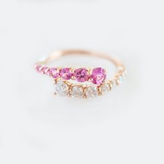 Diamond Baguette Ring, Pink Sapphire Diamond Ring, Pink Sapphire Jewelry, Interesting Jewelry, Ring Inspiration, Baguette Diamond Rings, Pink Sapphire Ring, Cluster Rings, Jewelry Accessories Ideas