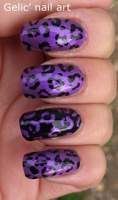 Purple Nail Polish Designs, Purple Leopard Nails, Purple Leopard Print Nails, Purple Cheetah Nails, Purple Nails With Cheetah Print, Purple Animal Print Nails, Cheetah Print Nails Y2k, Purple Animal Print, Rockabilly Nails