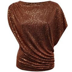 Copper Outfit, Copper Clothes, Draping Top, Metal Outfit, Drape Top, Christmas Clothes, Draped Top, Copper Metal, Sequin Top