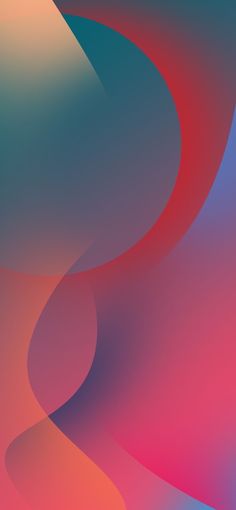 an abstract background with curved lines in pink, blue and red colors that appear to be overlapping