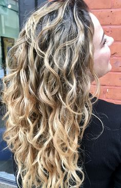 Soft Perm For Long Hair, Beach Curl Perm Long Hair, Big Perm Curls, Perm On Long Blonde Hair, Loose Perm Long Hair, Beach Curl Perm, Long Permed Hairstyles, Perm On Thick Long Hair, Loose Perm Before And After