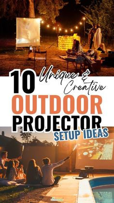 Explore 10 innovative outdoor projector setup ideas for every occasion! From DIY backyard movie nights to patio design enhancements, poolside screenings, and spooky Halloween displays. Discover creative ways to integrate a projector screen into your outdoor cinema. Get inspired to transform your patio or backyard into a magical movie theater under the stars. Perfect for unforgettable outdoor movie nights and charming backyard theater experiences. Projector Setup Ideas, Outdoor Projector Ideas, Outdoor Theater Ideas, Diy Backyard Movie Theater, Diy Movie Screen, Backyard Theater, Diy Backyard Movie Night, Projector Setup