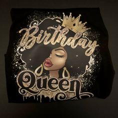 Don’t Miss Out On This Beautiful Novelty T-Shirt Of The Birthday Day Queen. Give This On To Your Favorite Friend Or Family Member. V Neck %100 Cotton. Never Used. Black Color. Black T-shirt With Letter Print For Party, Black Top With Text Print For Birthday, Black Tops With Text Print For Birthday, Black Graphic Tee For Birthday Gift, Black Tops With Graphic Print For Birthday Gift, Black Letter Print T-shirt For Birthday Gift, Black Letter Print T-shirt For Birthday, Favorite Friend, Birthday Queen