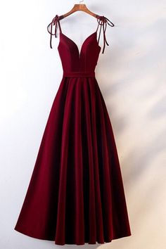 Shop Formal Party Burgundy Long Velvet Dress Vneck With Straps online. SheProm offers formal, party, casual & more style dresses to fit your special occasions. Long Velvet Dress, Long Black Evening Dress, Prom 2022, Dress Straps, Velvet Party Dress, Velvet Prom Dress, Velvet Bridesmaid Dresses, Spaghetti Strap Prom Dress, Satin Evening Dresses