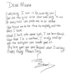 a handwritten letter from deene manna