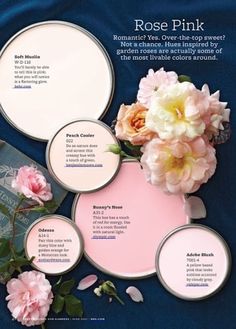 some pink flowers are sitting on top of the blue cloth and there is an article about how to use them