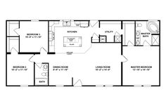 the floor plan for a mobile home with two bedroom and an attached living room area