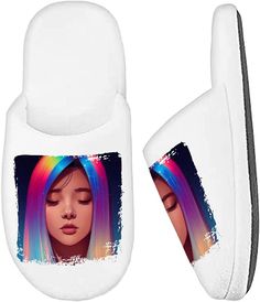 Foam Slippers, Rainbow Art, Christian Louboutin Pumps, Colorful Art, Shoes Jewelry, Pure Cotton, Memory Foam, Christian Louboutin, Slippers