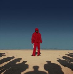 a man standing in the middle of a group of shadows