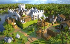 voxel castle | render Voxel Art, All Minecraft, Minecraft Server, Minecraft Inspiration