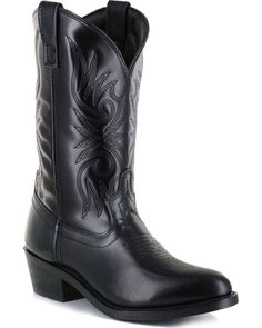 Cody James® Men's Classic Black Embroidered Western Boots, Black Western Embroidery, Boots Black, Western Boots, Smooth Leather, Classic Black, Cowboy Boots, Embroidery, Boots, Leather