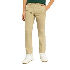 A slim fit and a straight leg make the always comfortable U.S. Polo Assn. Boys Play-Formance Pant a cool-casual essential to pair with your favorite button-down or polo shirt. Made with just the right amount of stretch for all day play, and machine washable for easy care, these will quickly become their wardrobe staple. Size: 18.  Color: Beige.  Gender: male.  Age Group: kids. Non-stretch Slim Casual Pants, Casual Non-stretch Slim Pants, Fitted Slim Cotton Pants, Slim Cotton Pants With Pockets, Fitted Slim Cotton Bottoms, Spring Slim Fit Chinos, Casual Slim Stretch Pants, Casual Slim Fit Full Length Chinos, Casual Fitted Full-length Chinos