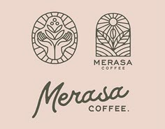 the logo for merasa coffee, which has been designed by graphic artist and designer person