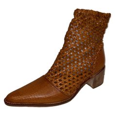 Free People In The Loop Leather Woven Tan Boots Womens Size 37 (Us 7) Brand New In Box - Tan Leather - Intricate Woven Design Along Vamp And Shaft - Contrasting Snake Embossing Details At Toe And Heel Cup - Pointed Toe - 5.5" Zipper At Instep - Distressed Detailings - 2.25" Stacked Heel - Lightly Cushioned Insole - Leather Outsole Fall Leather Sole Flat Heel Booties, Woven Leather Heels With Pointed Toe, Fall Booties With Leather Sole And Flat Heel, Fall Flat Heel Booties With Leather Sole, Brown Woven Leather Boots, Fall Leather Sole Closed Toe Booties, Brown Woven Leather Boots With Round Toe, Fall Boots With Woven Leather And Round Toe, Fall Woven Leather Boots With Round Toe