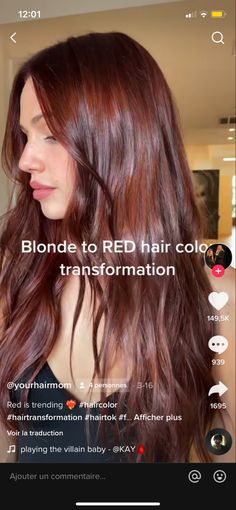 Red Hair Transformation, Blonde To Red, Copper Hair, Hair Transformation, Auburn, Red Hair, Hair Color, Blonde, Copper