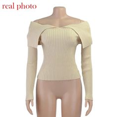 Exposed Shoulders Knitted Women Sweater has a stylish look with its, vintage design. The product, which is produced for use in spring months, has a fine texture. Women's Sweater is long-sleeved, using 95% cotton & 5% polyester in its production. Item, which’s one color and S-M size measurements, is just a click away with affordable prices & free shipping. Designed by Thekittenpark Indie Aesthetic Outfits, Long Sleeve Cropped Top, Warm Winter Jackets, Cropped Tops, Women Sweater, Knitted Top, Knitting Women Sweater, Winter Coats Jackets, Winter Coats Women