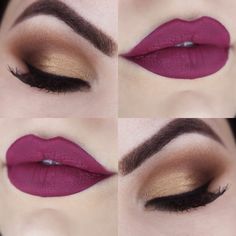 Glitter Eye Makeup, Beautiful Eye Makeup, Gold Makeup, Makeup Eye Looks, Pink Makeup, Lipstick Makeup