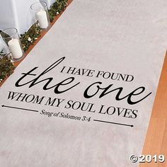 a wedding aisle runner with the words always and forever printed on it in black ink