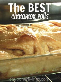 the best cinnamon rolls are in the oven