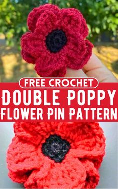 The double layer of petals in the Crochet Double Poppy Flower Pin adds depth and charm, making it a standout accessory. This easy-to-follow pattern uses simple stitches like single crochet and treble crochet, with a magic circle to start.