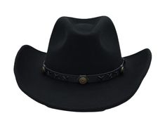 The Twister Dakota Crushable Black Felt Wool Cowboy Hat 7211001 is a stylish choice for those who love cowboy hats. Here are the details: Material: Black felt wool Design: Decorative hatband Crown Height: 4 inches Brim Width: 3-3/4 inches This hat is designed to bounce back to its original shape even after normal wear and tear. Adjustable Black Hat Band For Rodeo, Black Flat Bill Hat For Ranch, Black Western Hat For Outdoor, Western Style Top Hat For Rodeo With Flat Bill, Black Western Style Top Hat For Ranch, Black Western Top Hat For Ranch, Western Style Flat Bill Top Hat For Rodeo, Western Flat Bill Top Hat For Rodeo, Black Adjustable Hat Band For Western-themed Events