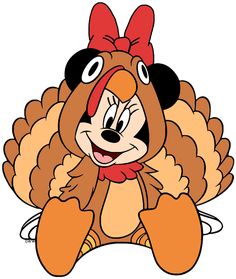 a cartoon turkey with a red bow on it's head and eyes, sitting in front of a white background