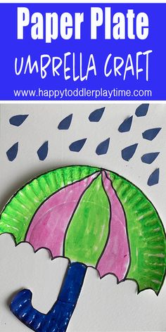 paper plate umbrella craft for kids to make