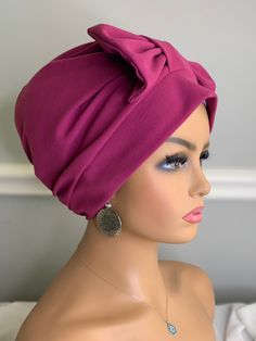 Pull on Multi-Way Turban Tichel Snood Chemo Cap Head Cover Scarf Shawl Adjustable Knotted Turban, Adjustable Purple Headwrap, Adjustable Pink Turban, One Size Fits Most Headwrap, One Size Fits Most Wrap Headwrap, Fitted Turban, Adjustable Headwrap, Turban Hijab, Modern Hijab