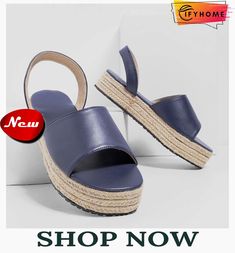 Women Creepers Sandals Casual Back Strap Sandals Beach Open Toe Slingback Sandals With Platform, Flat Platform Slingback Sandals For Beach, Beach Slingback Synthetic Wedge Sandals, Flat Platform Slingback Sandals For Vacation, Platform Sandals With Round Toe For Beach Season, Platform Sandals For Beach Season With Round Toe, Beach Season Platform Sandals With Round Toe, Summer Beach Slingback Wedge Sandals, Platform Slingback Sandals For Summer Beach