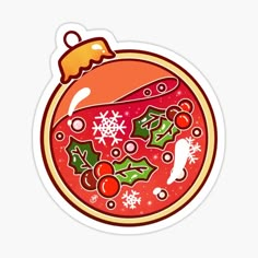 a christmas ornament sticker