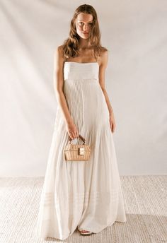 The Kristina Dress & Wicker Tackle Box Bag Summer Color Trends, Wicker Bags, 2024 Fashion, White Summer, 2024 Collection, Fall 2024, Pre Fall, Summer 2024, Get Dressed