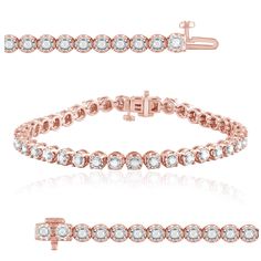 PRICES MAY VARY. WEDDING BRIDAL JEWELRY: With dazzling beauty, this diamond Tennis bracelet steals the spotlight. Crafted with rose gold-plated over sterling silver prong set, round-cut diamond - each artfully set to enhance size and sparkle. Captivating with 1 carat of diamonds makes a perfect choice for your partner! Shiny polished metallic finish adds a touch of eye-catching shine to your outfit, classic and elegant style. A perfect chic accessory to your outfit for daily and formal occasions Rose Gold Tennis Bracelet, Rose Gold Tennis Bracelet For Wedding With Prong Setting, Rose Gold Tennis Bracelet With Prong Setting For Wedding, Rose Gold Round Diamond Bracelet For Wedding, Rose Gold Diamond Bracelet For Wedding, Rose Gold Round Tennis Bracelet For Wedding, Rose Gold Tennis Bracelet For Wedding, White Round Tennis Bracelet For Wedding, Outfit Classic